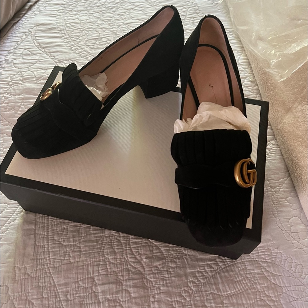 The Suede Mid -Heel Gucci